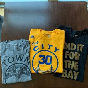 Bundle of Golden State Warriors Mens T-Shirts Nike, Adidas, Stephen Curry